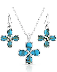 Montana Silversmiths Women's Wildflower Turquoise Jewelry Set - 2 Piece