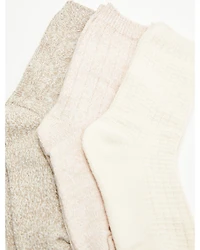 Boot Barn Women's Oatmeal Luxe Cozy Sock Gift Box - 3 Piece