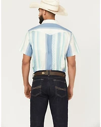 Sendero Provisions Men's Wyatt Serape Striped Print Short Sleeve Snap Western Shirt
