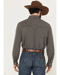 Cinch Men's Solid Long Sleeve Snap Performance Western Shirt