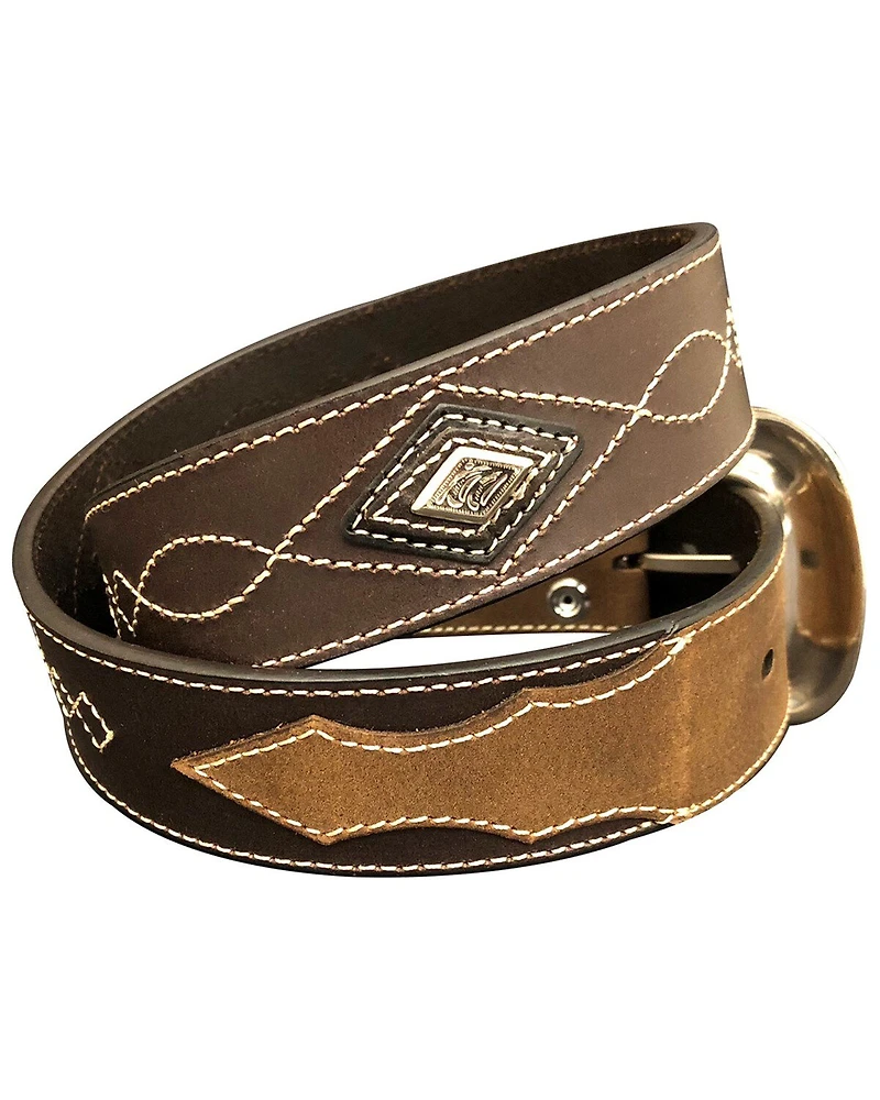G-Bar-D Men's Diamond Concho Leather Belt