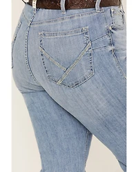 Ariat Women's Light Wash Mid Rise Regina Flare Jeans - Plus