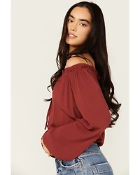 Tempted Women's Crochet Long Sleeve Top