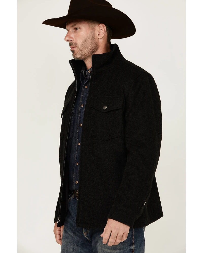 Powder River Outfitters Men's Heather Wool Zip Jacket