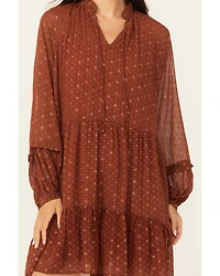 Molly Bracken Women's Long Sleeve Peasant Mini Dress