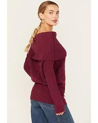 Shyanne Women's Off The Shoulder Cable Knit Sweater