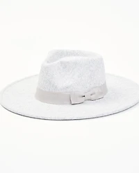 Lucca Women's Heather Grey Ariel II Vegan Felt Western Rancher Hat
