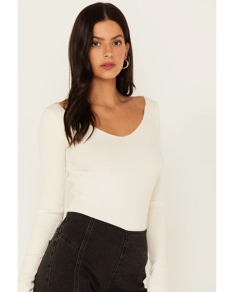 Shyanne Women's Ribbed Sweater Top