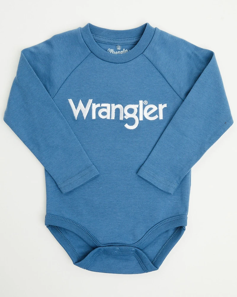 Wrangler Infant Boys' Horseshoe Onesie Set - 3 Piece