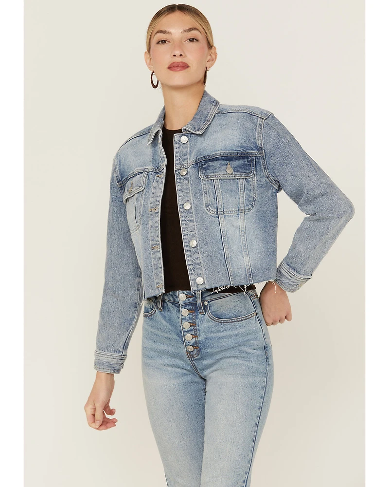 Cleo + Wolf Women's Wilshire Cropped Oversized Denim Jacket