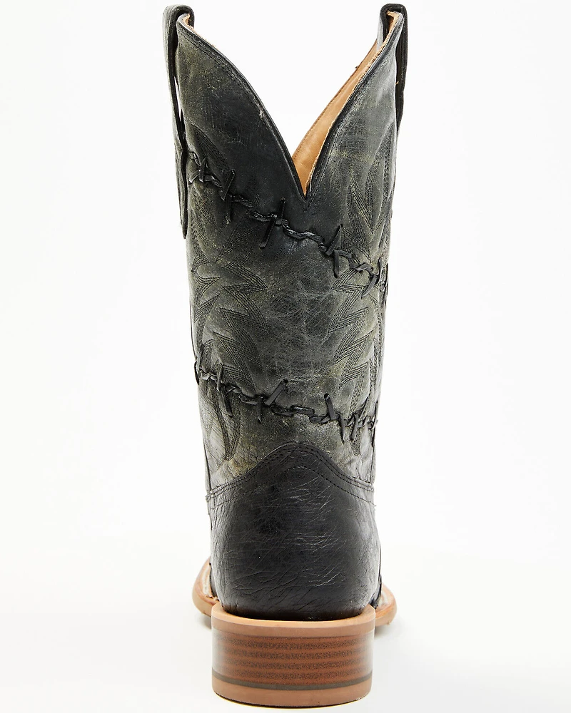 Corral Men's Exotic Ostrich Barbed Wire Western Boots - Broad Square Toe