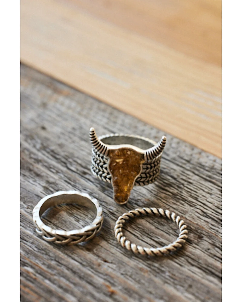 Shyanne Women's Steerhead Ring Set - 3 Piece