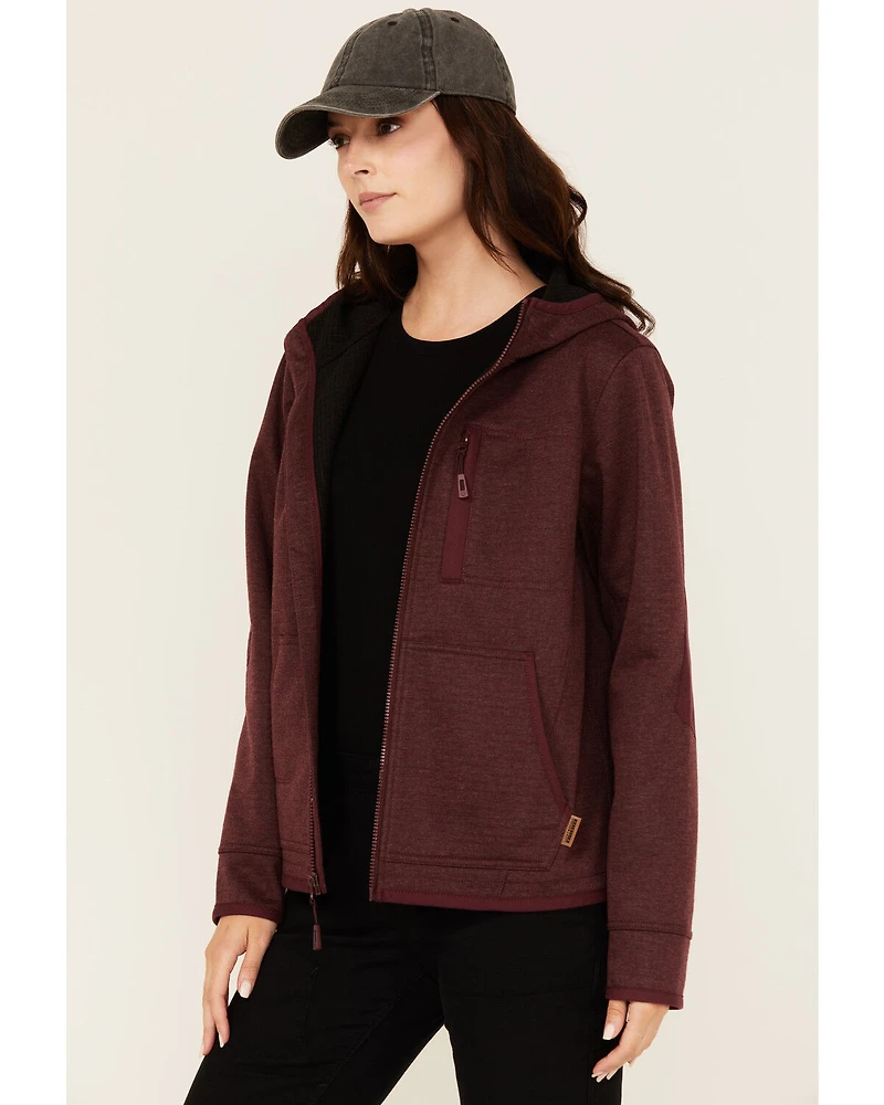 Lucky Brand Workwear Women's Bonded Fleece Zip-Up Hooded Jacket