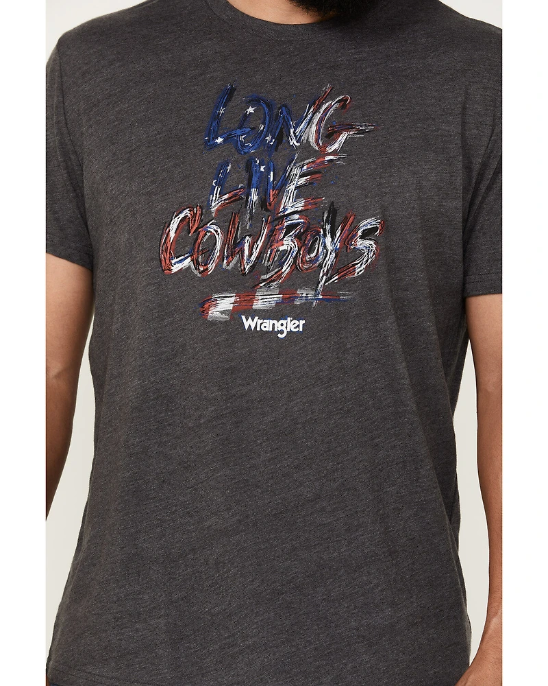 Wrangler Men's Americana Long Live Cowboys Short Sleeve Graphic T-Shirt