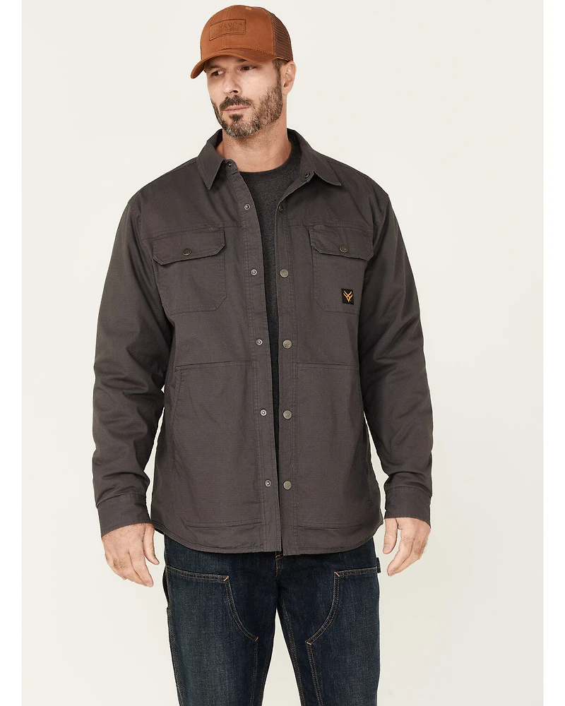 Hawx Men's Gordon Stretch Ripstop Snap-Down Work Shirt Jacket