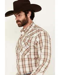 Wrangler 20X Men's Plaid Print Long Sleeve Snap Stretch Western Shirt