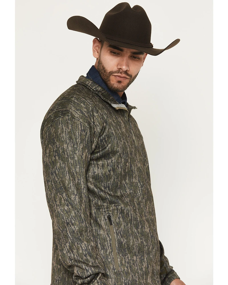 Ariat Men's Caldwell Camo Print 1/4 Zip Pullover Sweater