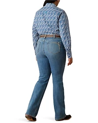 Ariat Women's Naz Medium Wash Perfect Rise Bootcut Stretch Denim Jeans - Plus