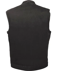Milwaukee Leather Men's Snap Front Denim Club Style Vest with Gun Pocket - Big 3X