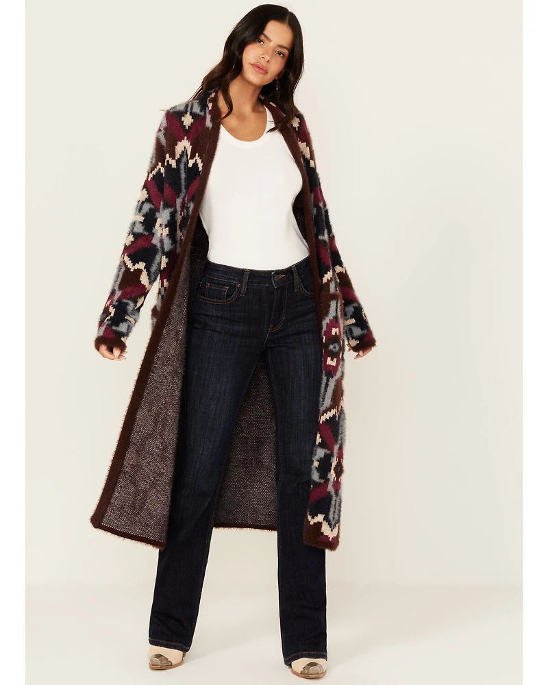 Shyanne Women's Southwestern Print Long Cardigan