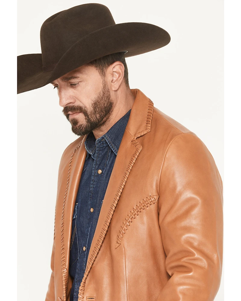 Scully Men's Leather Whip Stitch Blazer