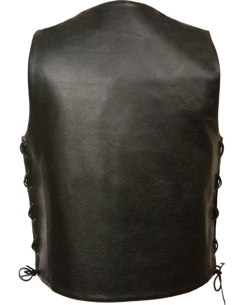 Milwaukee Leather Men's Side Lace Vest - Big 4X