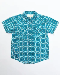 Shyanne Toddler Girls' Rodeo Print Short Sleeve Pearl Snap Shirt
