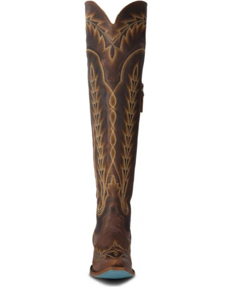 Lane Women's Lexington Over The Knee Corset Western Boots - Snip Toe