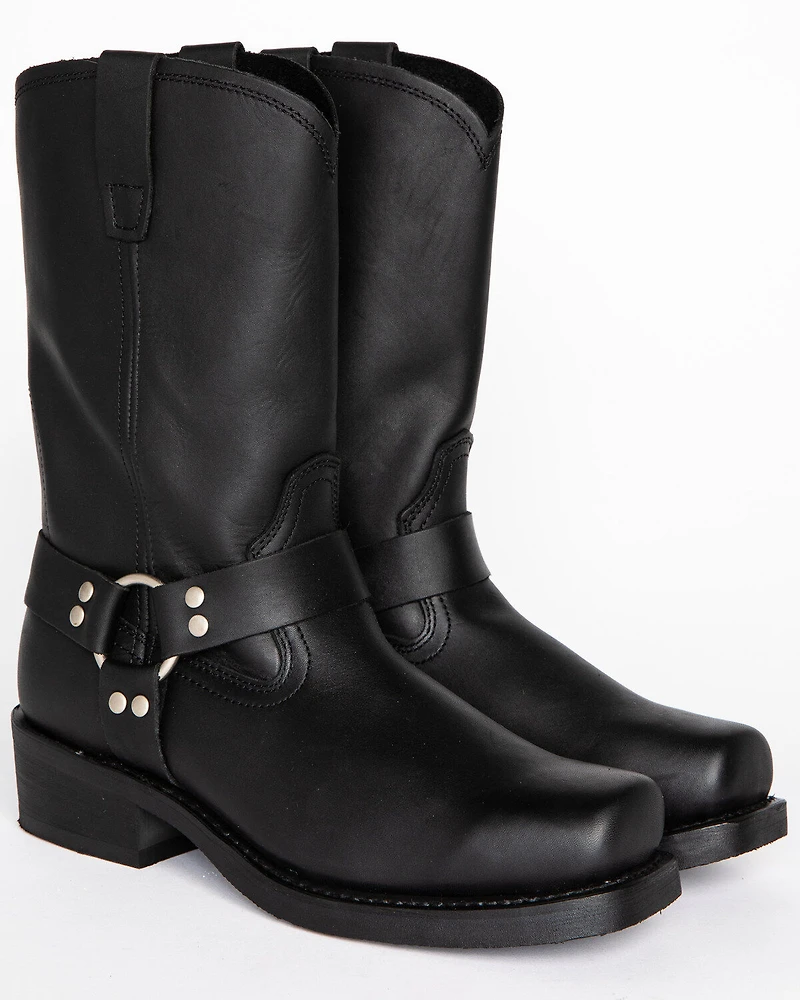 Brothers and Sons Men's Pull-On Motorcycle Boots - Square Toe