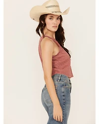 Cleo + Wolf Women's Blaire Cropped Jacquard and Lace Tank