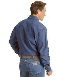 Wrangler Men's Denim Long Sleeve Work Shirt
