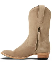 Lane Women's Plain Jane Midi Suede Western Boots - Round Toe