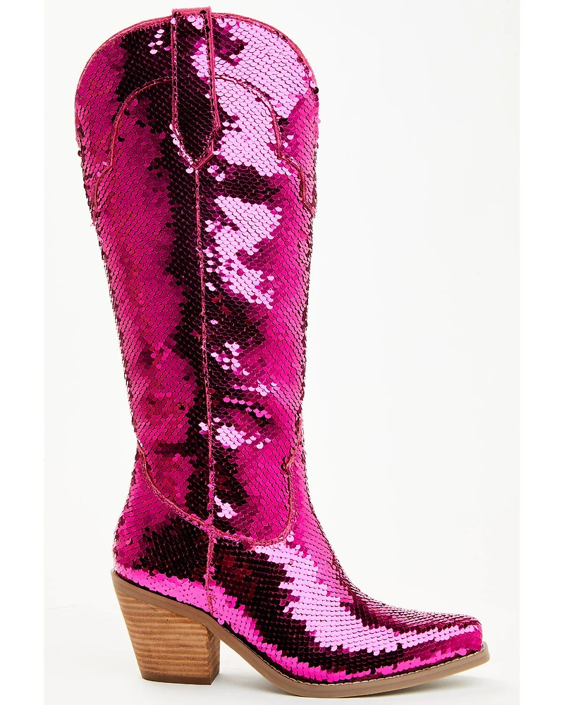 Dingo Women's Sequin Dance Hall Queen Tall Western Boots - Snip Toe