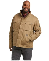 Ariat Men's Field Khaki Rebar MaxMove 2.0 Cordura Snap-Front Insulated Work Jacket