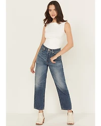 Ariat Women's Dark Wash Ultra High Rise Tomboy Relaxed Straight Denim Jeans