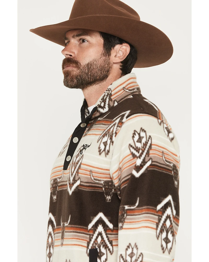 Cowboy Hardware Men's Southwestern Striped 1/4 Snap Pullover