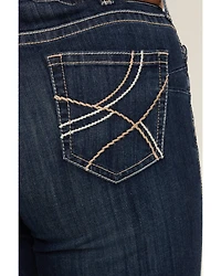Ariat Women's Dark Wash Mid Rise Everlee Stretch Straight Jeans - Plus