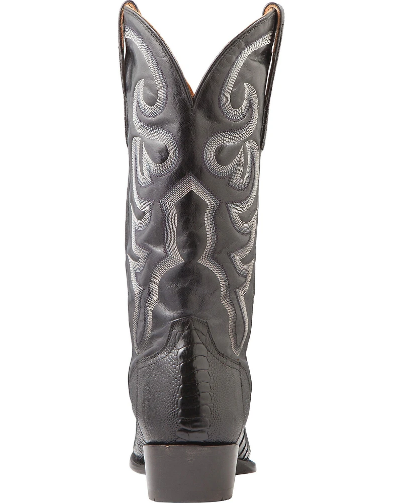 El Dorado Men's Handmade Ostrich Leg Western Boots - Round Toe