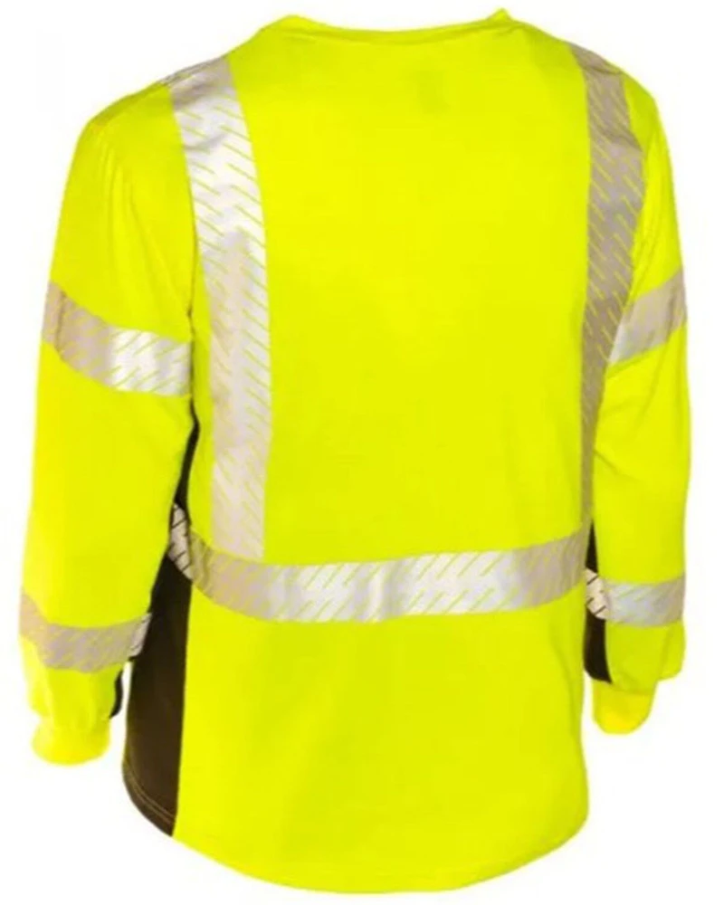 Kishigo Men's FR Hi-Vis Long Sleeve Work Pocket T-Shirt