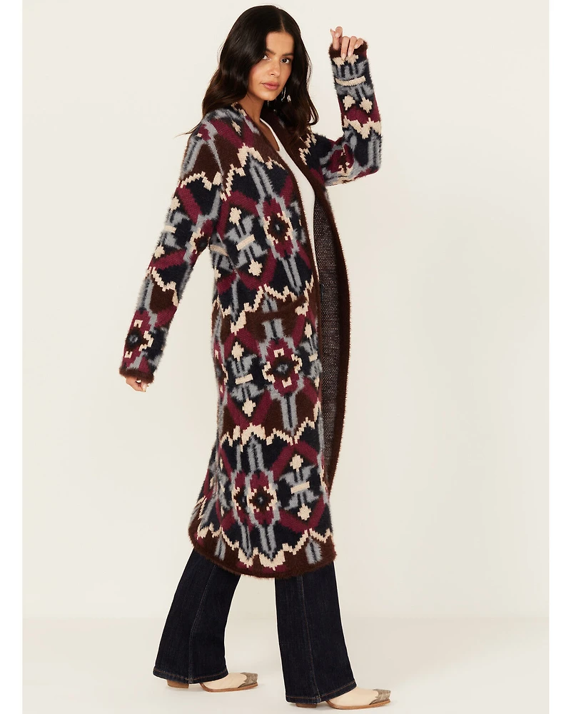 Shyanne Women's Southwestern Print Long Cardigan