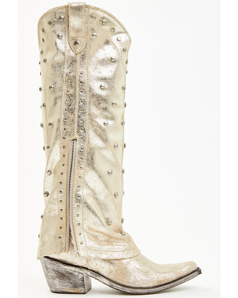 Liberty Black Women's Danet Tall Studded Western Boots - Round Toe