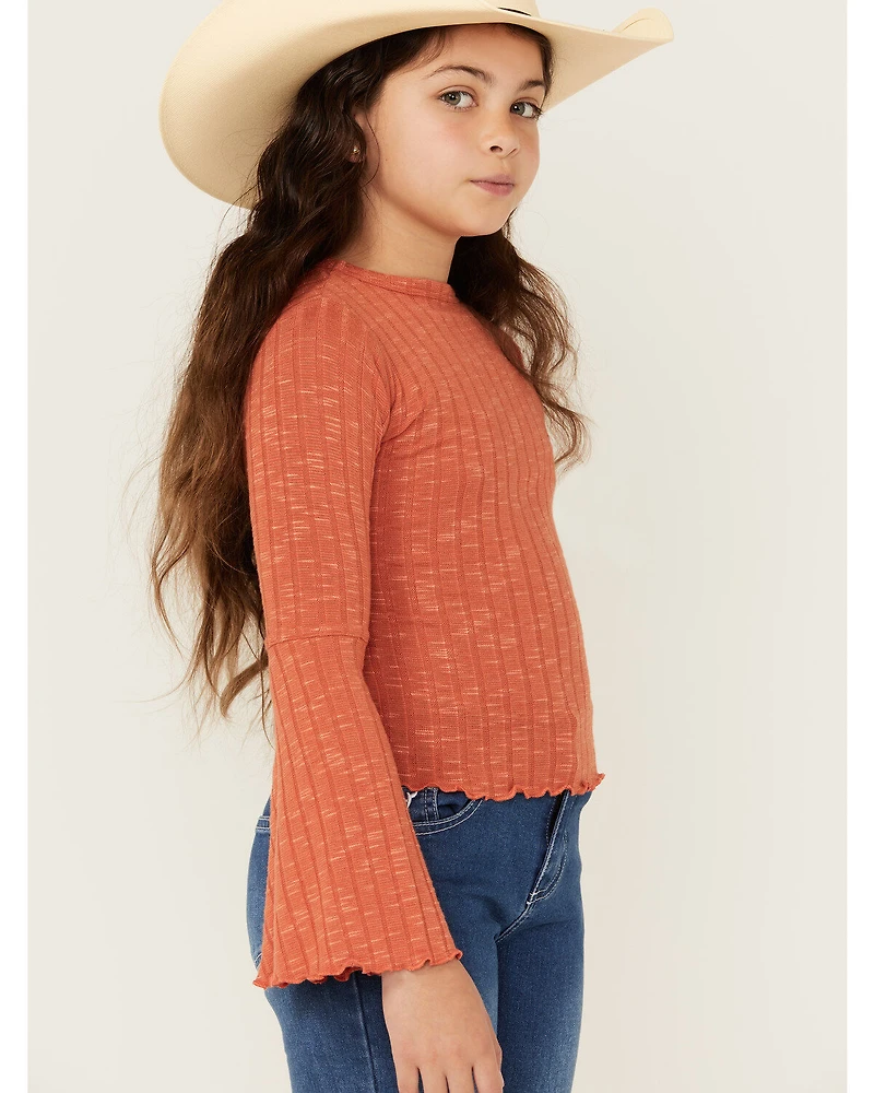 Shyanne Girls' Willow Long Sleeve Rib Shirt