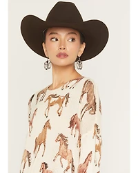 Show Me Your Mumu Women's Running Horse Sweater