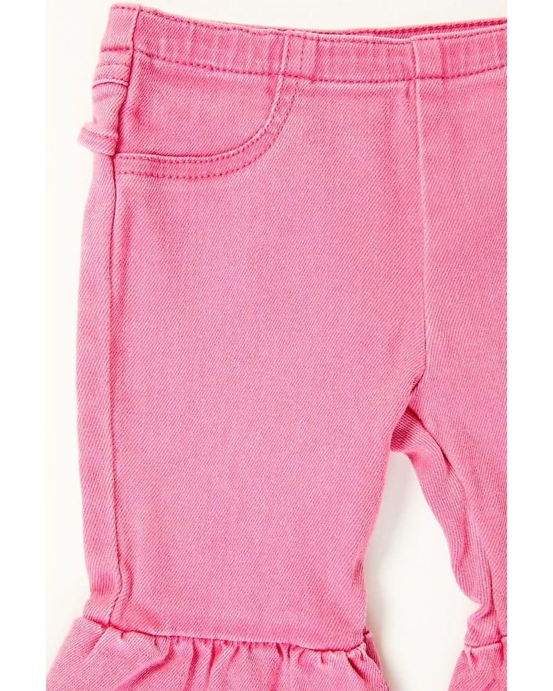 Wrangler Infant Girls' Ruffle Flare Pants