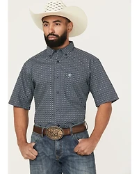 Ariat Men's Clark Geo Print Short Sleeve Button-Down Western Shirt