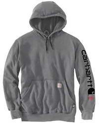 Carhartt Men's FR Solid Force Midweight Signature Logo Hooded Work Sweatshirt - Big