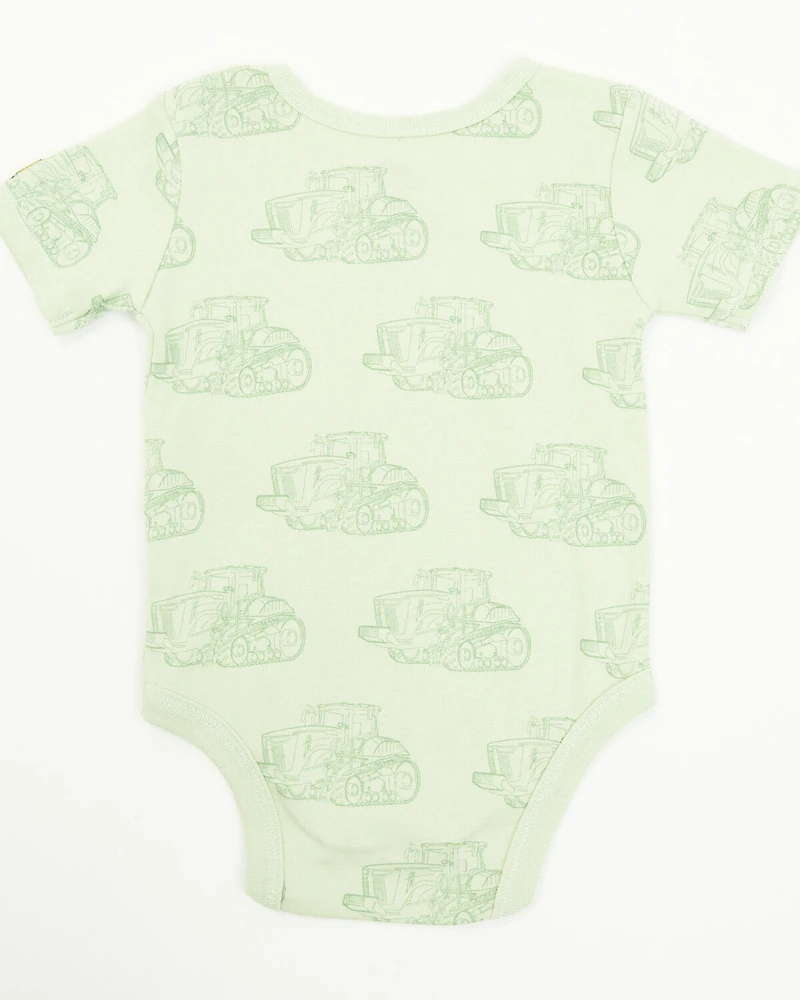 John Deere Infant Boys' Double Duty Tractor Short Sleeve Onesie