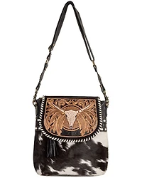 Myra Bag Women's Spirit of the Herd Hand Tooled Crossbody Bag