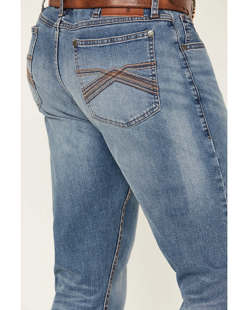 Wrangler 20X Men's Wright Medium Wash Slim Bootcut Stretch Denim Jeans - Tall