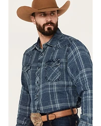 Wrangler Retro Men's Plaid Long Sleeve Western Snap Shirt
